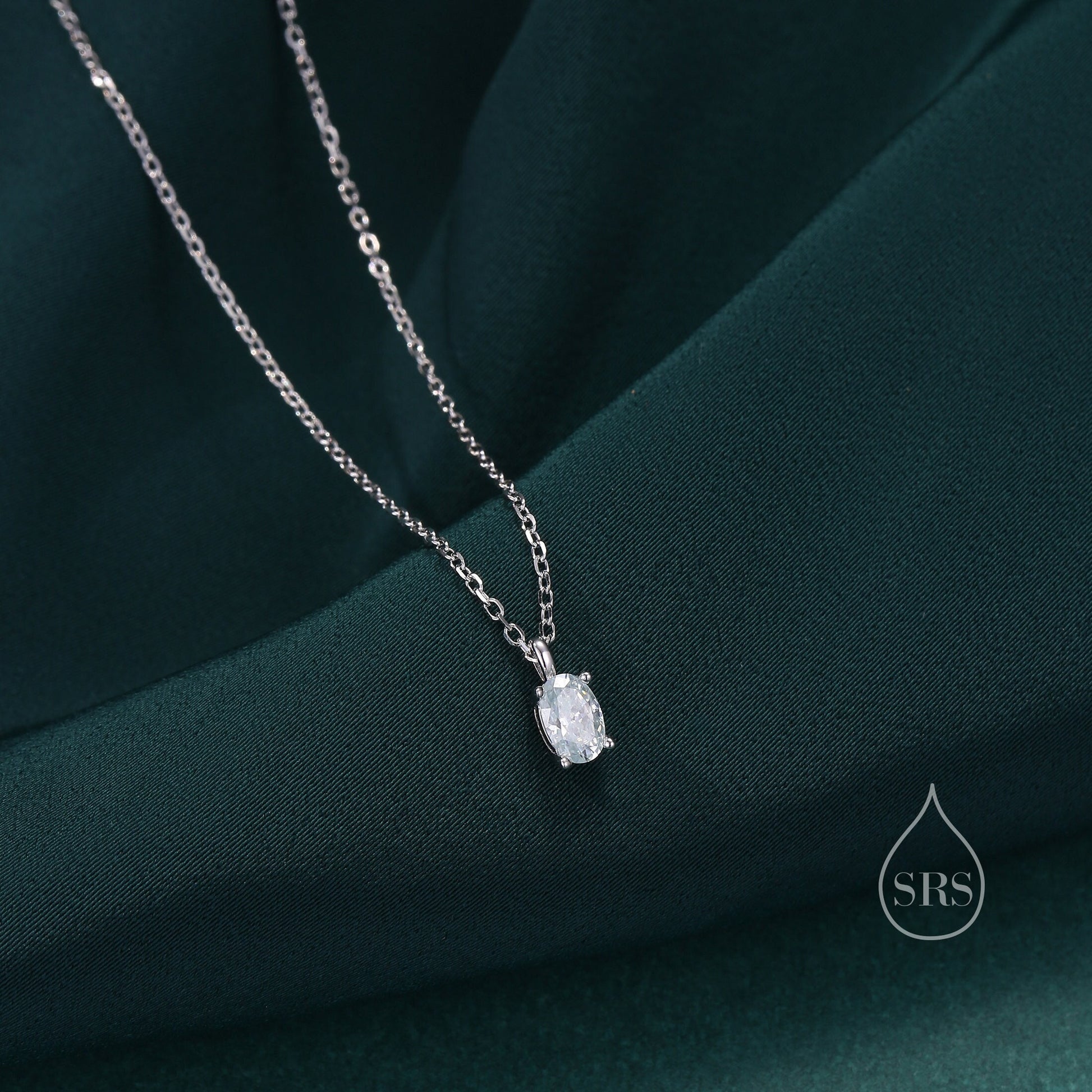 Carat Moissanite Diamond Classic Single Stone Pendant Necklace