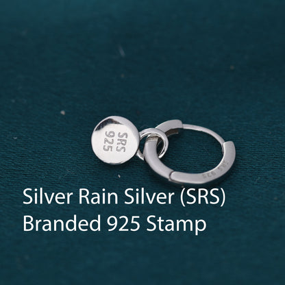 Genuine Amethyst Hoop Earrings in Sterling Silver, Detachable Natural Amethyst Coin Dangle Hoop Earrings, Interchangeable