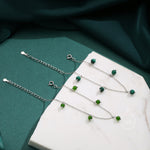Green Onyx Dangle Station Bracelet