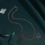 Minimalist Bead Motif Necklace in Sterling Silver, Various Lengths, Silver or Gold or Rose Gold, Bead Choker Necklace