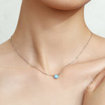 Sterling Silver Genuine Citrine Dainty Coin Pendant Necklace - Delicate Citrine Crystal Coin Necklace, November Birthstone
