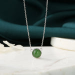 Jasper Jade Coin Pendant Necklace