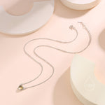 Sterling Silver Genuine Citrine Dainty Coin Pendant Necklace - Delicate Citrine Crystal Coin Necklace, November Birthstone