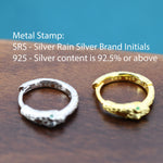 Snake Huggie Hoop in Sterling Silver, Silver or Gold, 10mm Inner Diameter, Ouroboros Hoop Earrings, Serpent Earrings