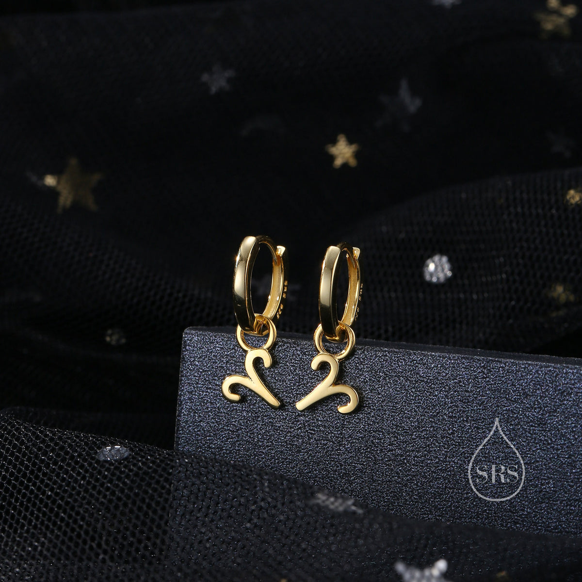 Zodiac Huggie Hoop Earrings Sterling Silver, Silver or Gold or Rose Gold, Horoscope Hoop Earrings, Zodiac Earrings