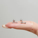 Tiny Arrow Screw Back Earrings in Sterling Silver, Silver, Gold or Rose Gold, Arrow Screw Back Earrings, Arrow Barbell Earrings