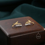 Tiny Lily of the Valley Stud Earrings in Sterling Silver, Silver or Gold or Rose Gold, Sterling Silver Flower Earrings, Nature Inspired