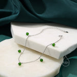 Green Onyx Dangle Station Bracelet