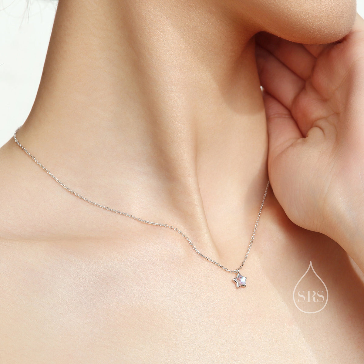 Moonstone Star Pendant Necklace