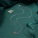 Handcuff Pendant Necklace in Sterling Silver, Silver or Gold, Interlinking Handcuff Necklace, Friendship Necklace