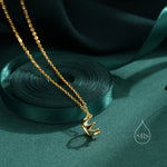Tiny Crown Pendant Necklace in Sterling Silver, Silver or Gold, Little Crown Necklace