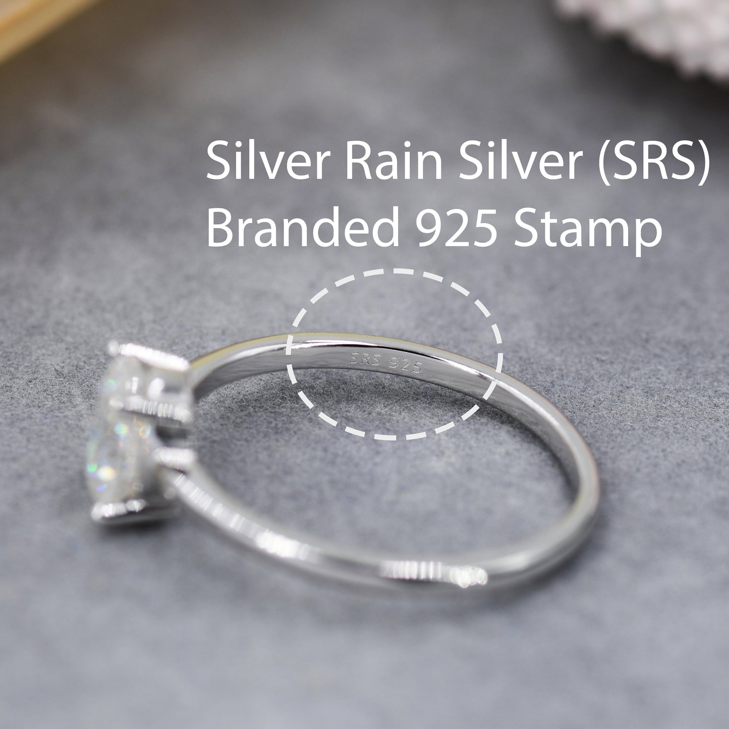 1 Carat Emerald Cut Moissanite Diamond Classic Single Stone Engagement Ring in Sterling Silver, Genuine Moissanite Baguette Ring, US 5-8