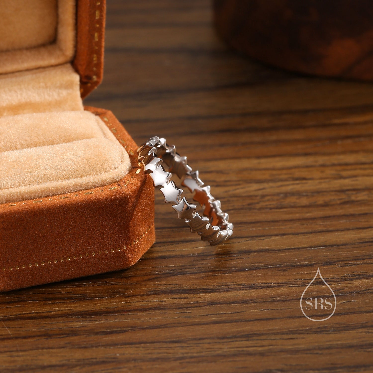 Tiny Little Star Infinity Ring in Sterling Silver, Star Eternity Ring, Silver Star Ring, US 5 - 8, Simple and Minimal