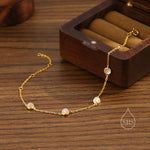 Delicate Moonstone Bracelet in Sterling Silver, Lab Created Moonstone Bracelet, Silver Moonstone Bracelet
