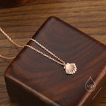 Seashell Pendant Necklace in Sterling Silver, Silver or Gold or Rose Gold, Ocean Necklace, Shell Necklace, Sea Shell Necklace