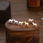Donkey Stud Earrings in Sterling Silver, Silver or Gold or Rose Gold, Sterling Silver Donkey Earrings, Farm Earrings