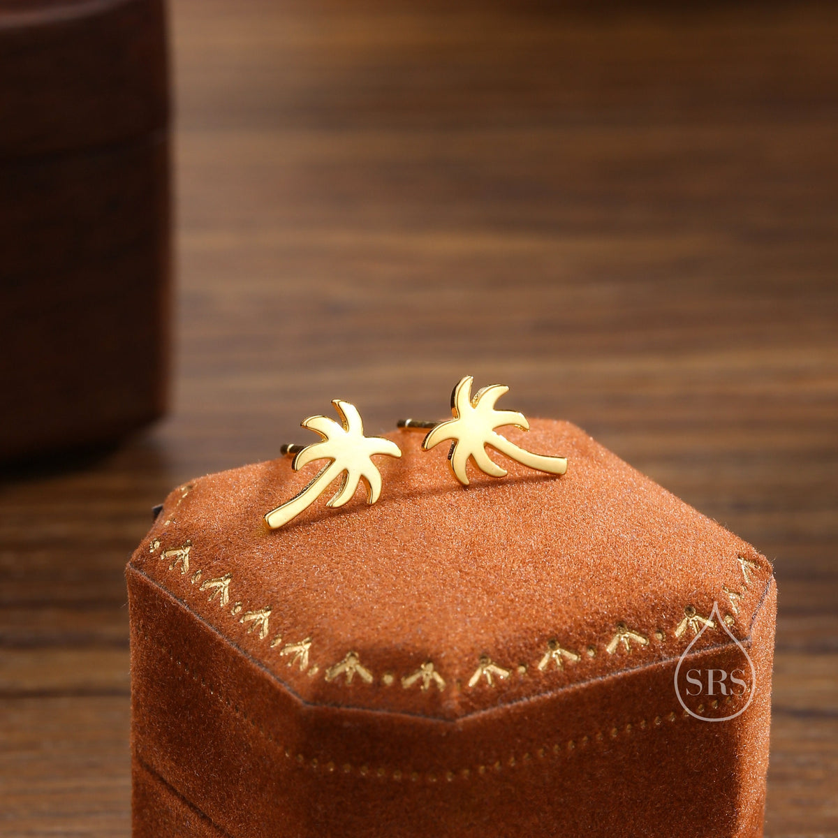 Sale! Sterling Silver Tiny Palm Tree Stud Earrings Earrings, Silver or Gold or Rose Gold, Palm Tree Earrings in Sterling Silver, Coconut Tree