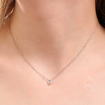 Extra Tiny Button Pendant Necklace in Sterling Silver, Silver or Gold or Rose Gold, Button Necklace, Crafters Gift