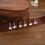 Tiny Ginkgo Leaf Drop Hook Earrings in Sterling Silver, Silver, Gold or Rose Gold, Small Leaf Earrings, Cute Leaf Earrings