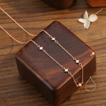 Extra Tiny Starburst Necklace in Sterling Silver, Five Floating Stars Necklace, Adjustable Length, Extra Small Pendant, 16 inch to 18 inch