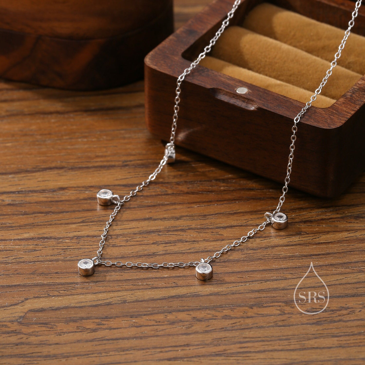 CZ Crystal Satellite Chain Necklace