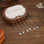 Sale! Oval Opal Threader Earrings in Sterling Silver, Silver or Gold, Opal Ear Threaders, Opal Earrings, Ear Threaders