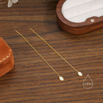 Sale! Oval Opal Threader Earrings in Sterling Silver, Silver or Gold, Opal Ear Threaders, Opal Earrings, Ear Threaders