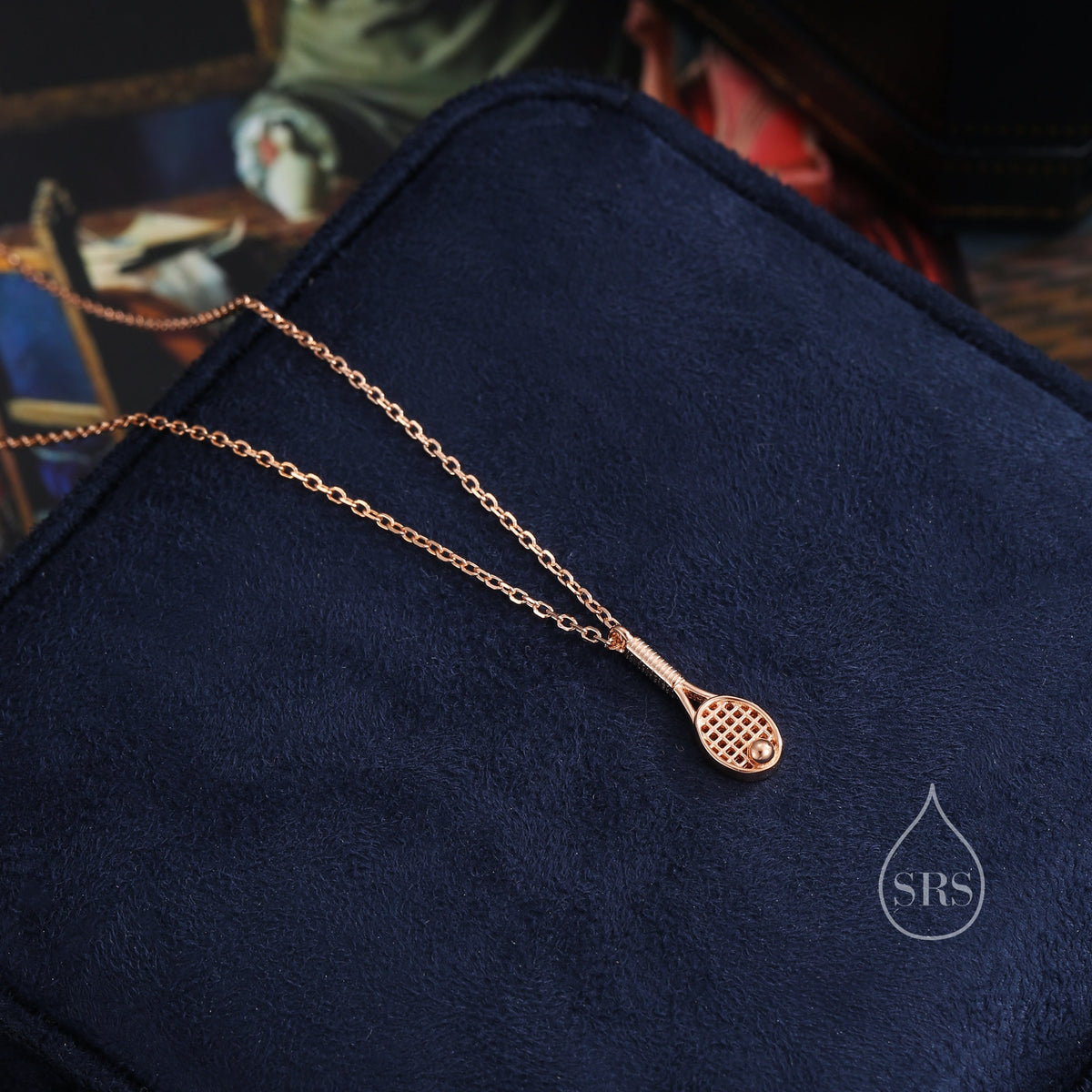 Tennis Racket Pendant Necklace