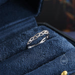 Sterling Silver Skinny Celtic Knot Ring, Adjustable Size, Celtic Inspired Ring