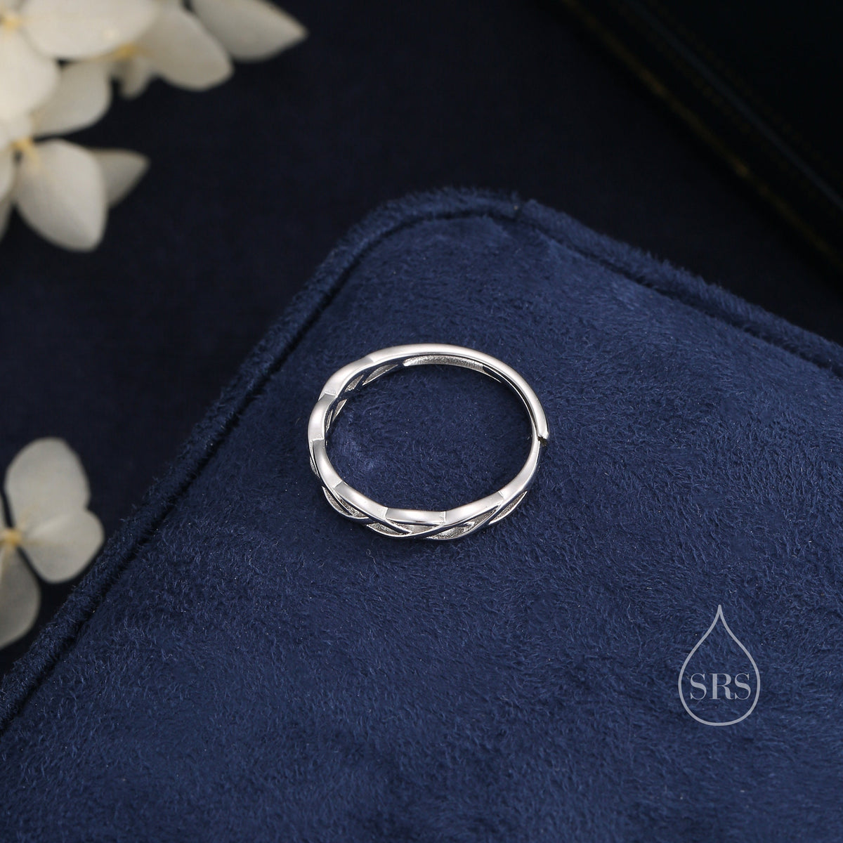Sterling Silver Skinny Celtic Knot Ring, Adjustable Size, Celtic Inspired Ring