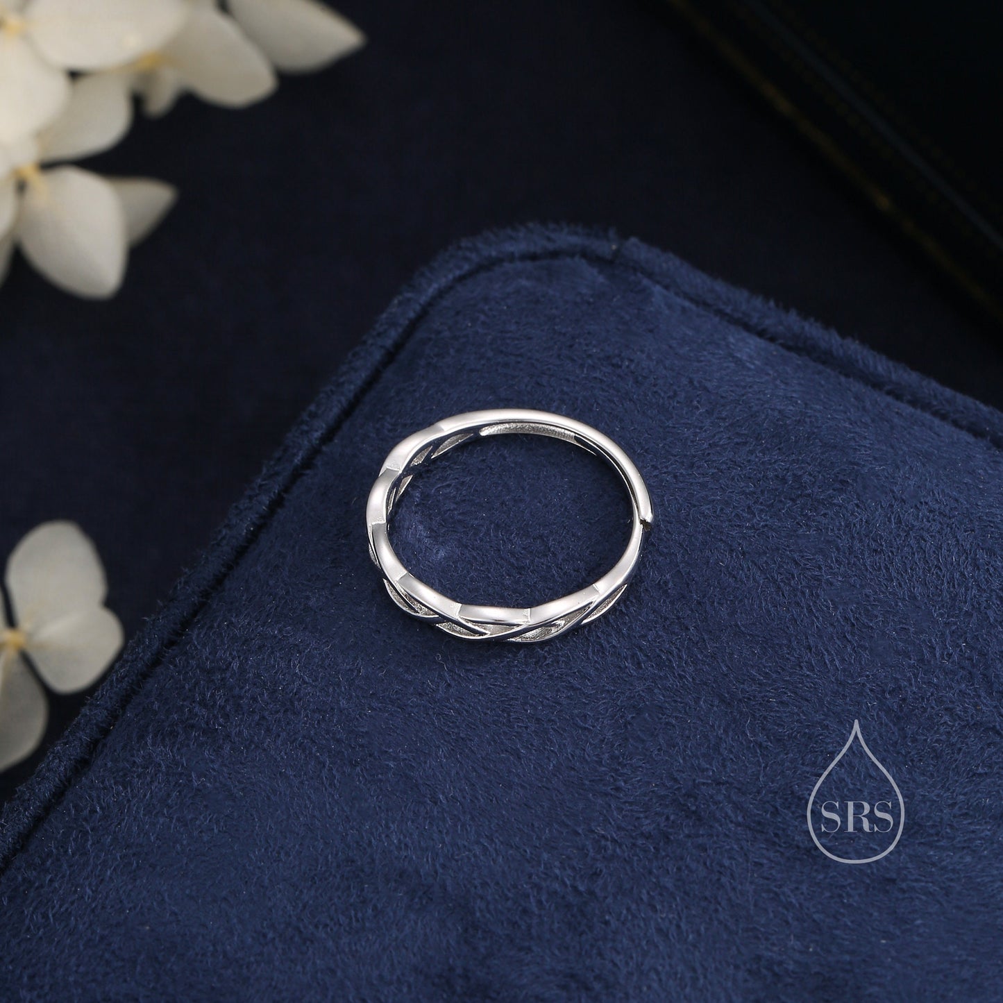 Sterling Silver Skinny Celtic Knot Ring, Adjustable Size, Celtic Inspired Ring