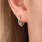 Sterling Silver Claddagh Hoop Earrings Earrings, Silver or Gold or Rose Gold, Dainty Irish Claddagh Hoop Earrings