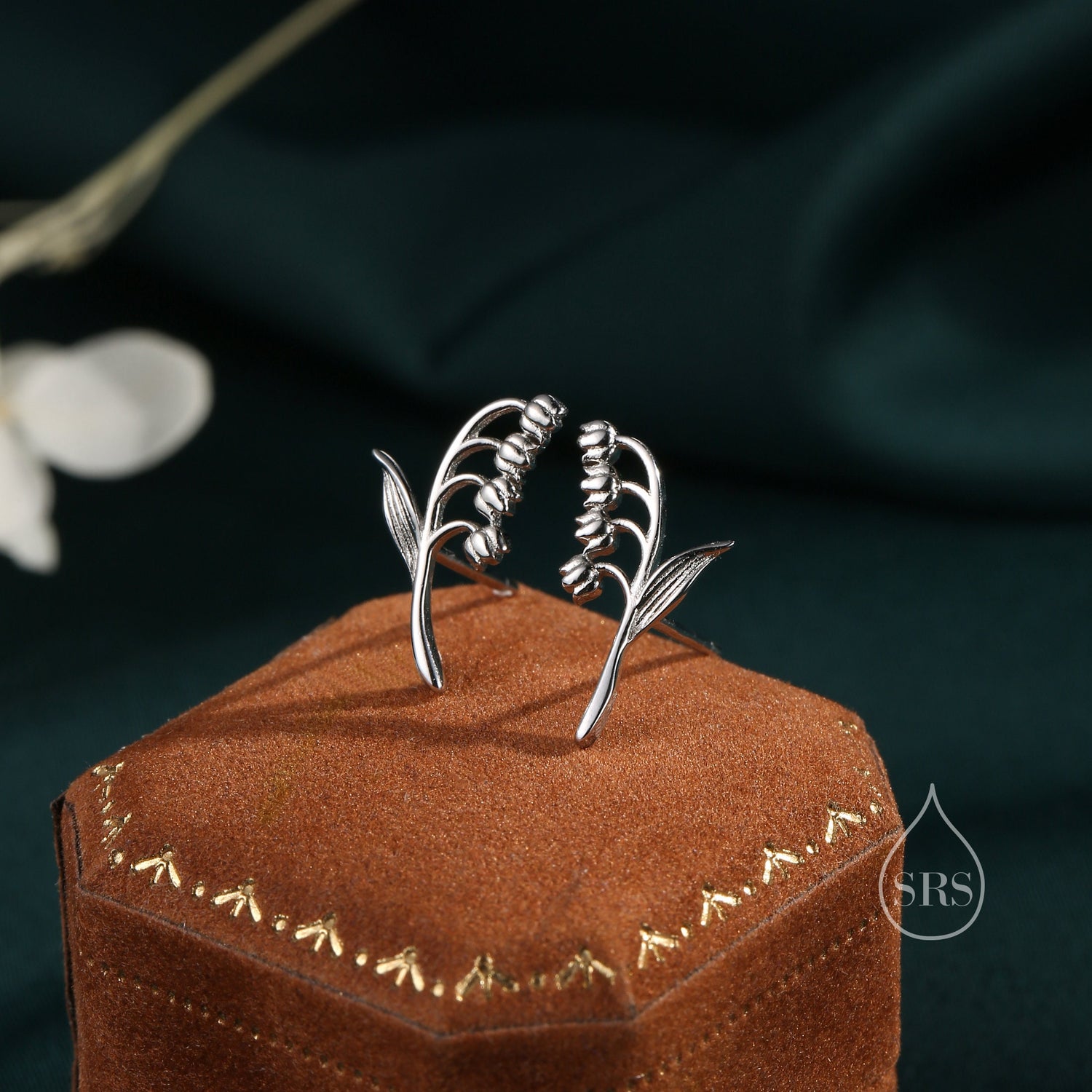 Tiny Lily of the Valley Stud Earrings in Sterling Silver, Silver or Gold or Rose Gold, Sterling Silver Flower Earrings, Nature Inspired