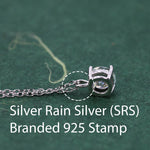Minimalist Moissanite Solitaire Pendant Necklace in Sterling Silver, 0.5ct or 1 Ct Moissanite Diamond Bubble Necklace