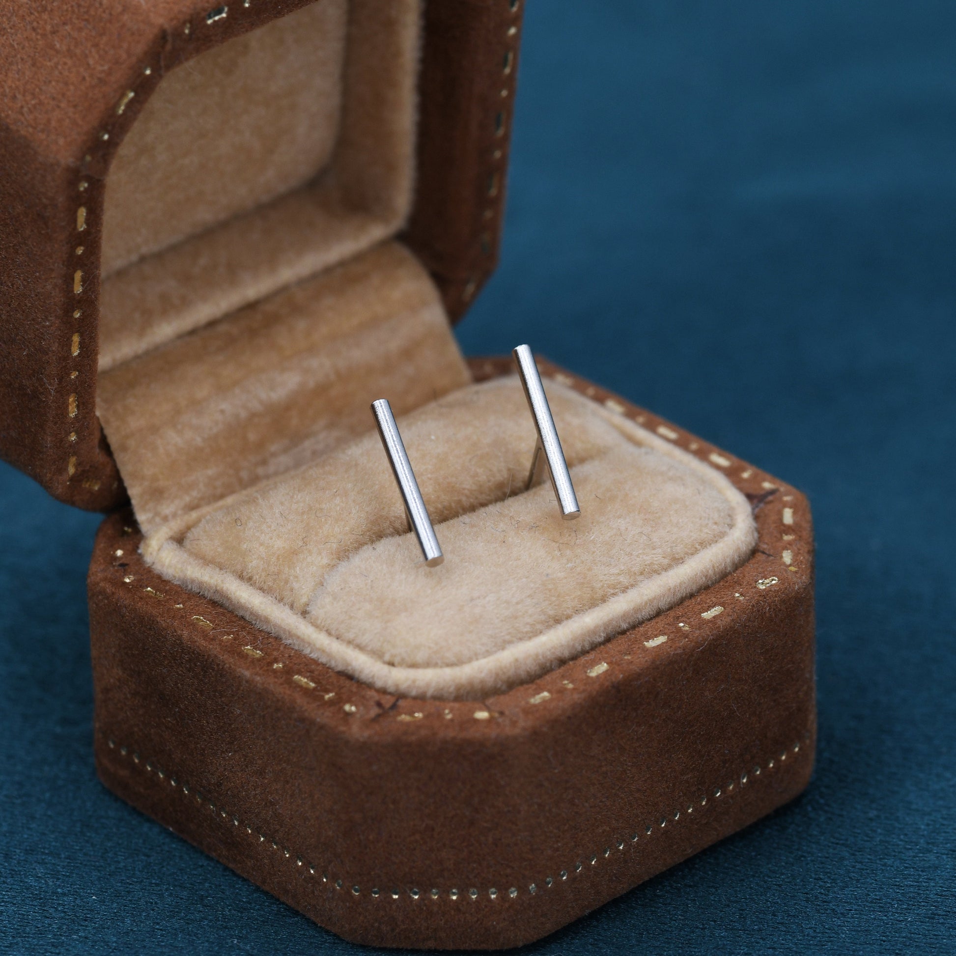 Minimalist Bar Stud Earrings in Sterling Silver, Silver or Gold or Rose Gold, Skinny Bar Earrings, Extra Petite Bar Earrings, Tiny Bar