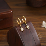 Starburst Huggie Hoop Earrings