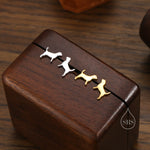 Tiny Beagle Dog Stud Earrings in Sterling Silver, Silver or Gold, Sterling Silver Beagle Dog Earrings, Pet Earrings