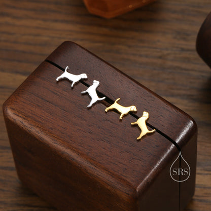 Tiny Beagle Dog Stud Earrings in Sterling Silver, Silver or Gold, Sterling Silver Beagle Dog Earrings, Pet Earrings