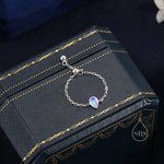 Moonstone Pear Droplet Soft Chain Ring