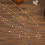 Extra Tiny Starburst Necklace in Sterling Silver, Five Floating Stars Necklace, Adjustable Length, Extra Small Pendant, 16 inch to 18 inch