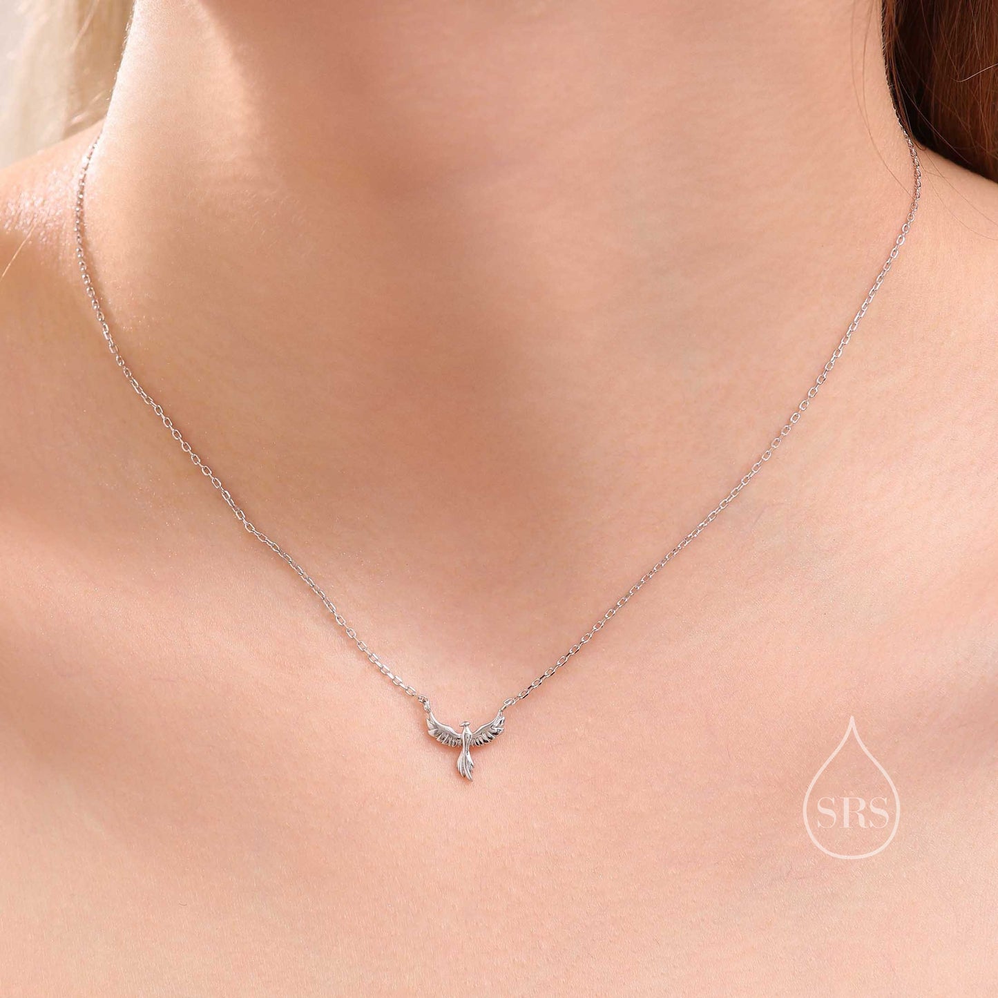 Phoenix Pendant Necklace in Sterling Silver, Phoenix Bird Necklace, Silver or Gold or Rose Gold - Cute Quirky and Fun Jewellery