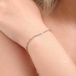 Sterling Silver Double Layer Skinny Disk Chain Bracelet in Sterling Silver, Silver or Gold, Layer Bracelet, Minimalist Bracelet