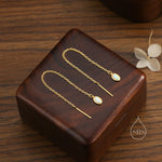 Sale! Oval Opal Threader Earrings in Sterling Silver, Silver or Gold, Opal Ear Threaders, Opal Earrings, Ear Threaders