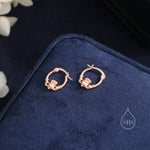 Sterling Silver Claddagh Hoop Earrings Earrings, Silver or Gold or Rose Gold, Dainty Irish Claddagh Hoop Earrings