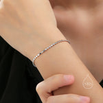 Faceted Disk Chain Bracelet