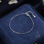 Sterling Silver Minimalist Chain Bracelet, Skinny Chain Bracelet, Sparkly Chain Bracelet, Sterling Silver Sparkling Chain Bracelet