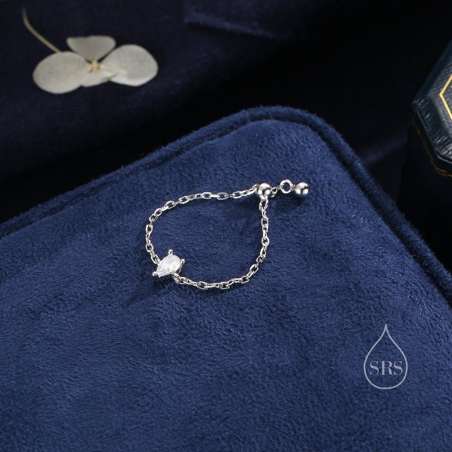 Pear Cut CZ Soft Chain Ring