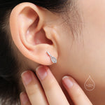 Sterling Silver Tennis Racket Stud Earrings, Silver or Gold or Rose Gold, Tennis Ball Earrings