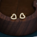 Tiny Open Heart 16G Internally Threaded Flat Back Earrings