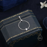 Sterling Silver Star Soft Ring, Adjustable Size Star Chain Ring, Silver or Gold Sparkling Silver Ring, Soft chain Ring in Sterling Silver